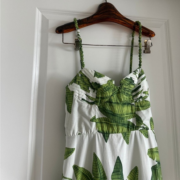 Farm Rio Off-White Palm Fan Midi Dress - Picture 2 of 10